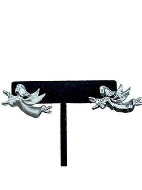 Guardian Angels Vintage Lapel Pins Brooch by Gigi Giusti Silver Tone